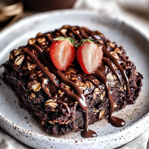 Fudgy Chocolate Baked Oats