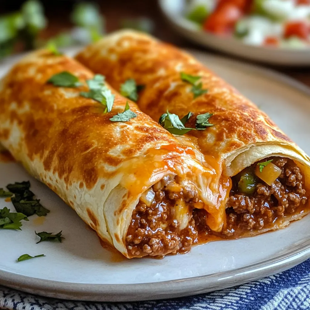 Beef and Cheese Chimichangas