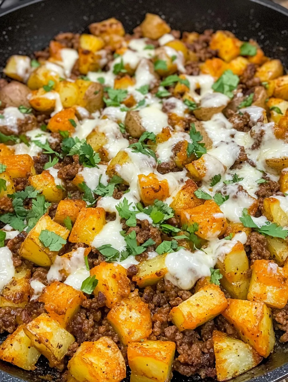 Cheesy Fiesta Potato Skillet