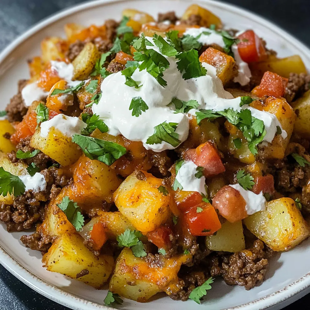 Cheesy Fiesta Potato Skillet