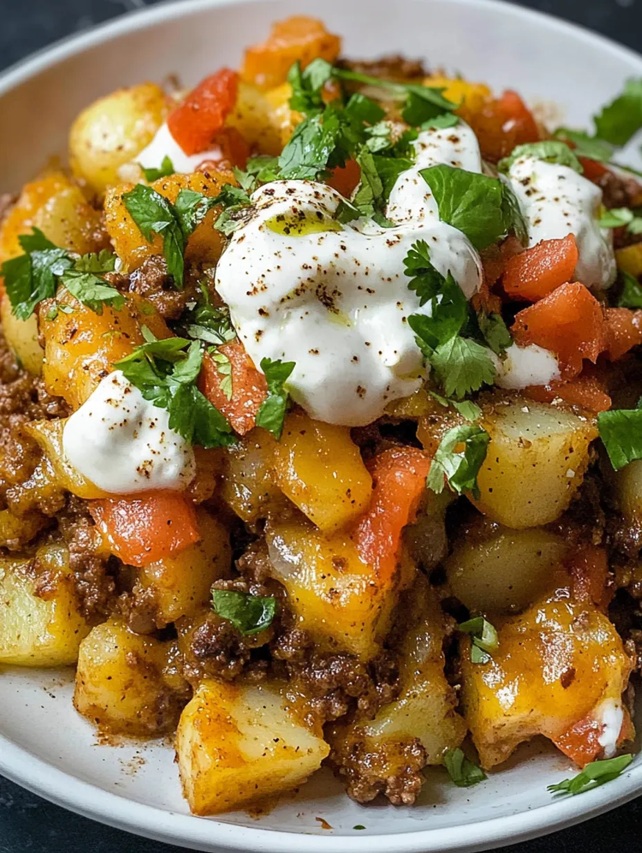 Cheesy Fiesta Potato Skillet