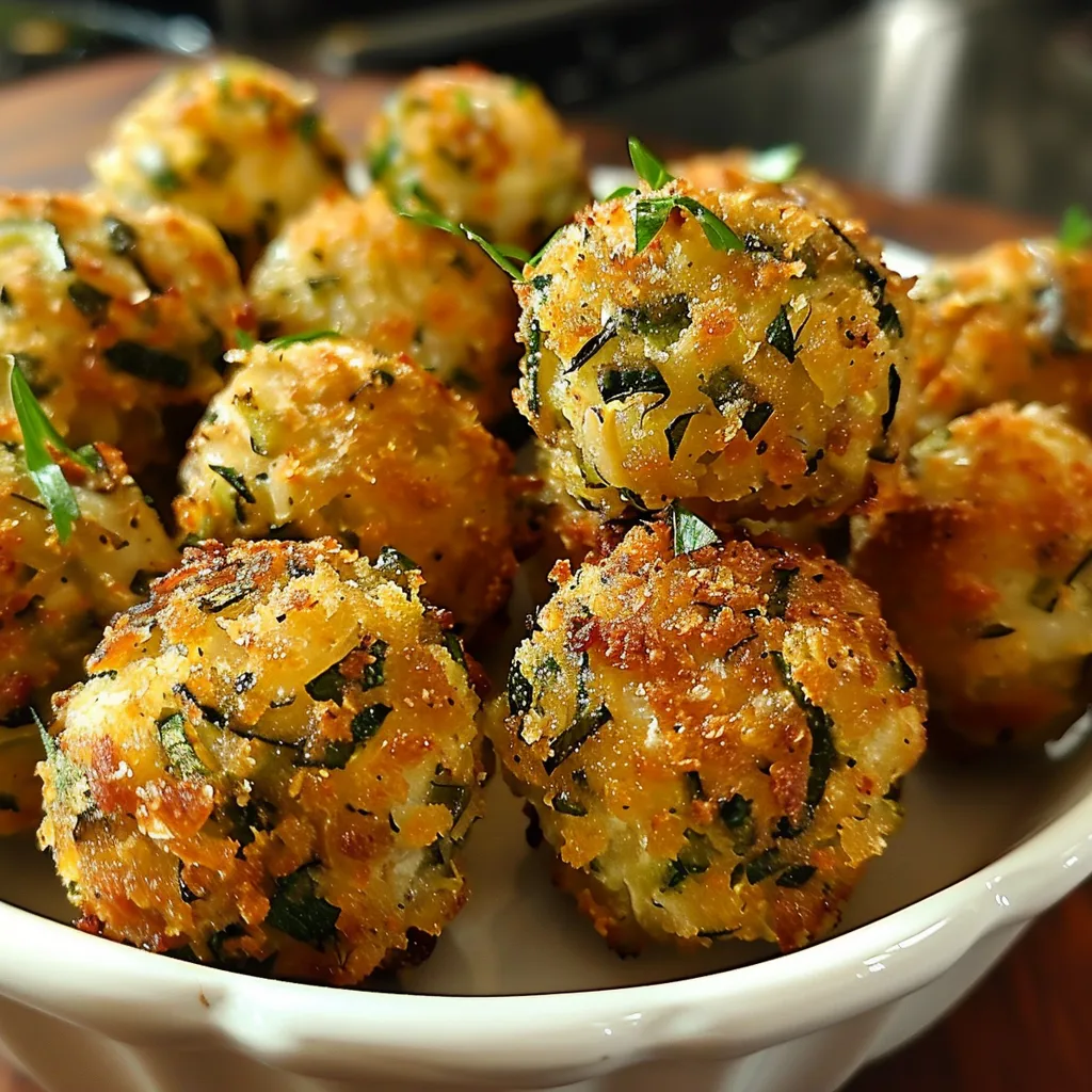 A bowl of zucchini garlic bites.