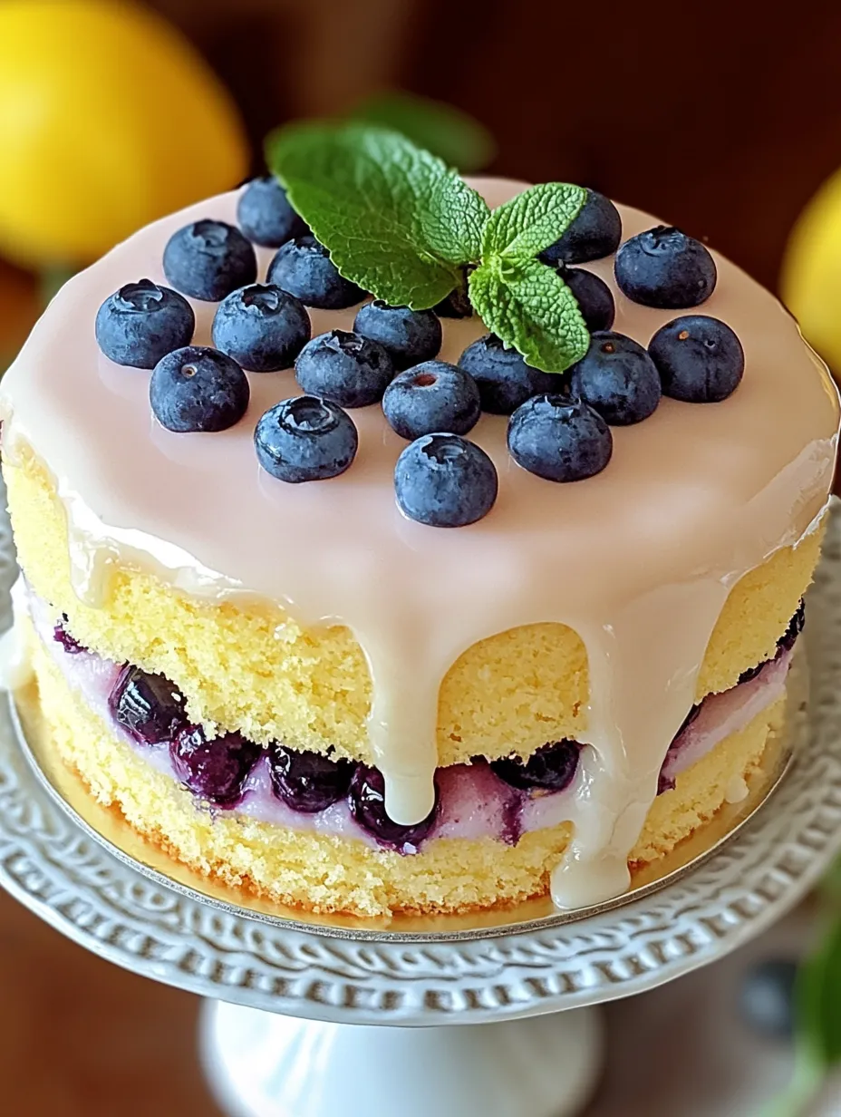 Blueberry Lemonade Buttermilk Cake