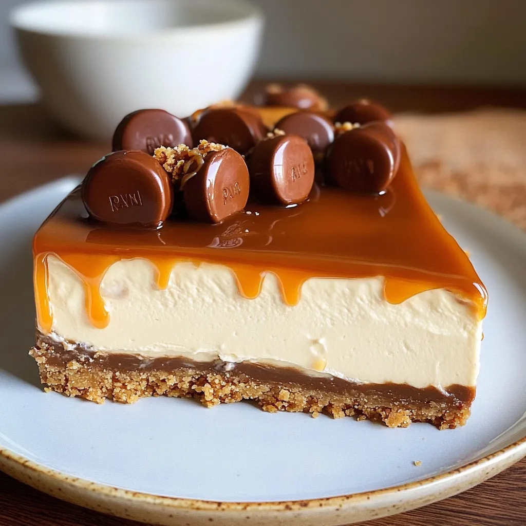 No-Bake Rolo Cheesecake