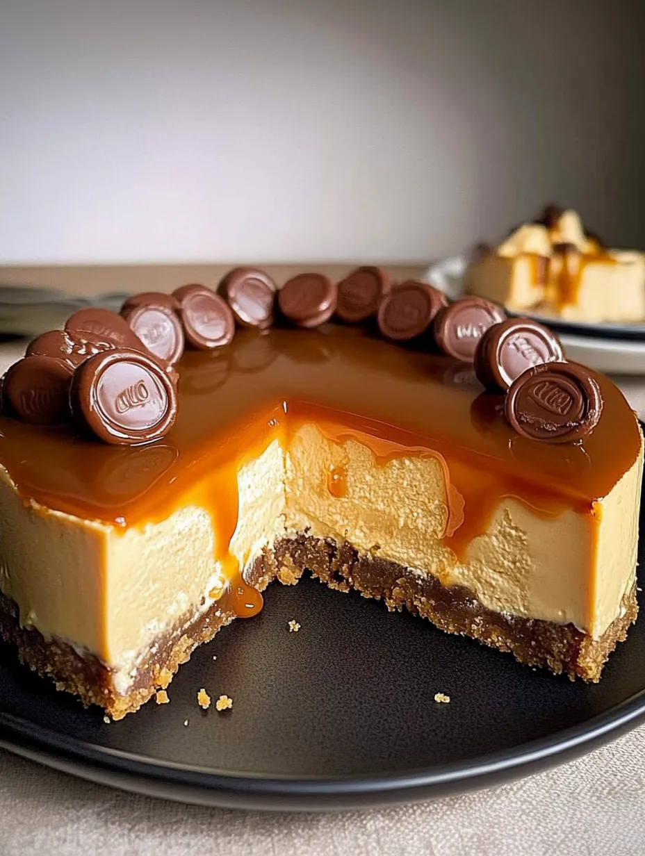 No-Bake Rolo Cheesecake