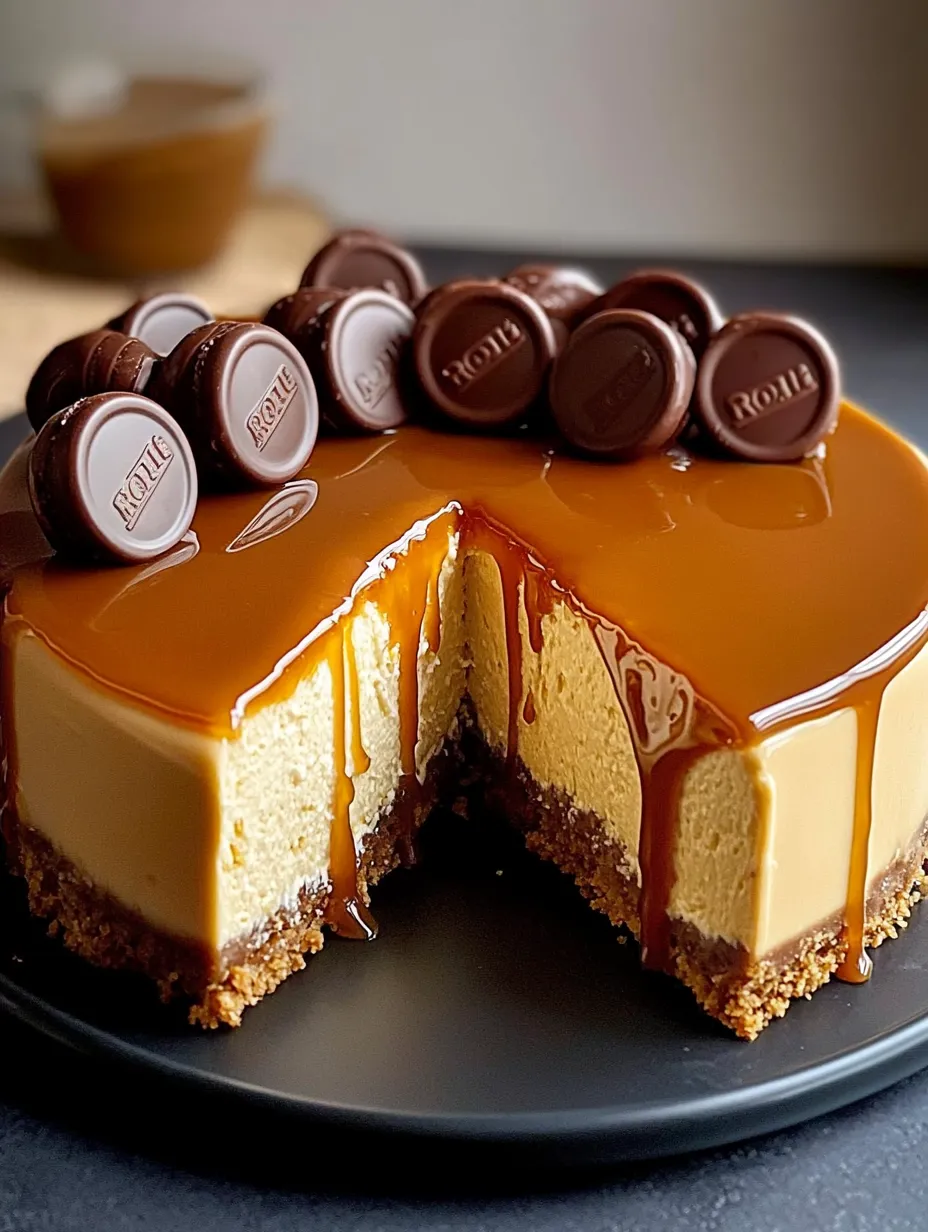 No-Bake Rolo Cheesecake