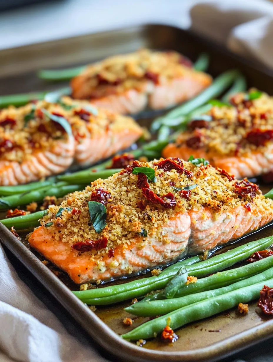 Sun-Dried Tomato Parmesan Crusted Salmon