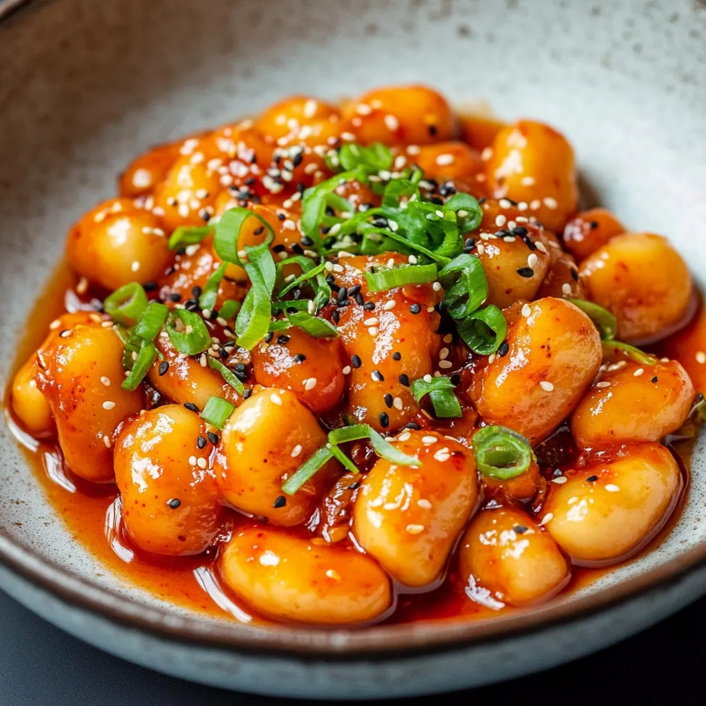Gochujang Gnocchi with Creamy Cherry Tomato Sauce