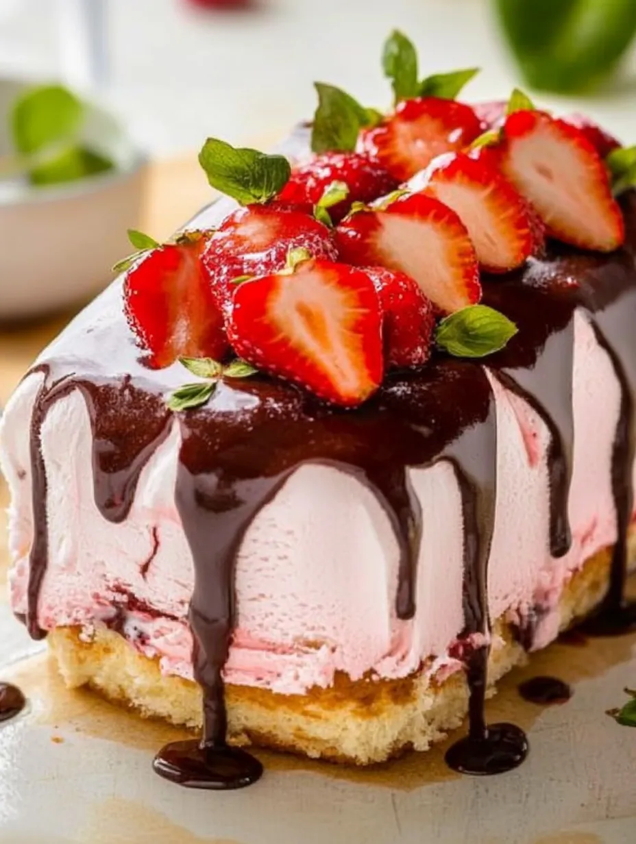 Strawberry Ice Cream Cake