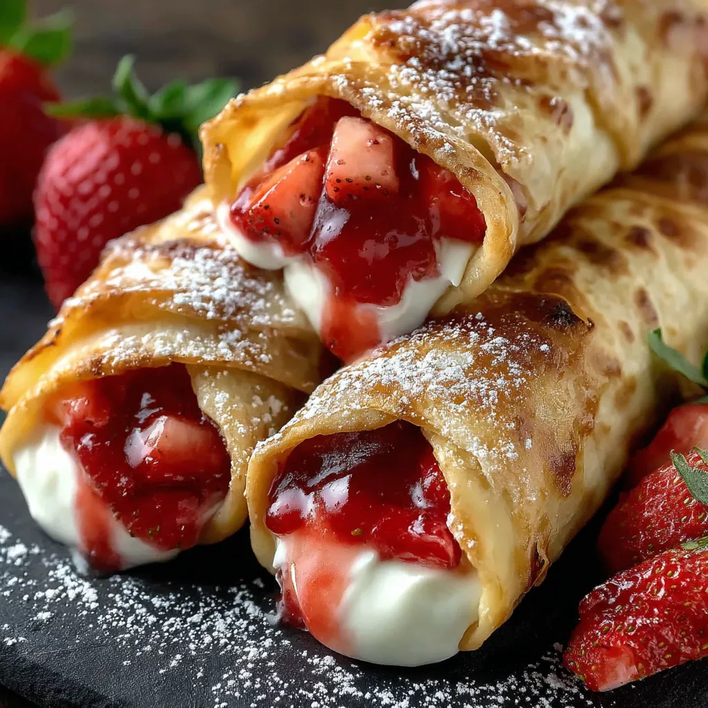 Strawberry Cheesecake Chimichangas