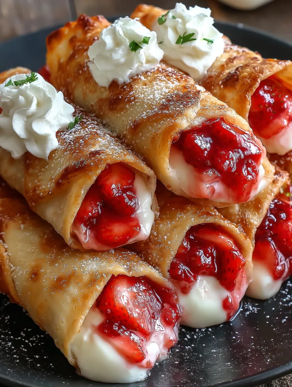 Strawberry Cheesecake Chimichangas