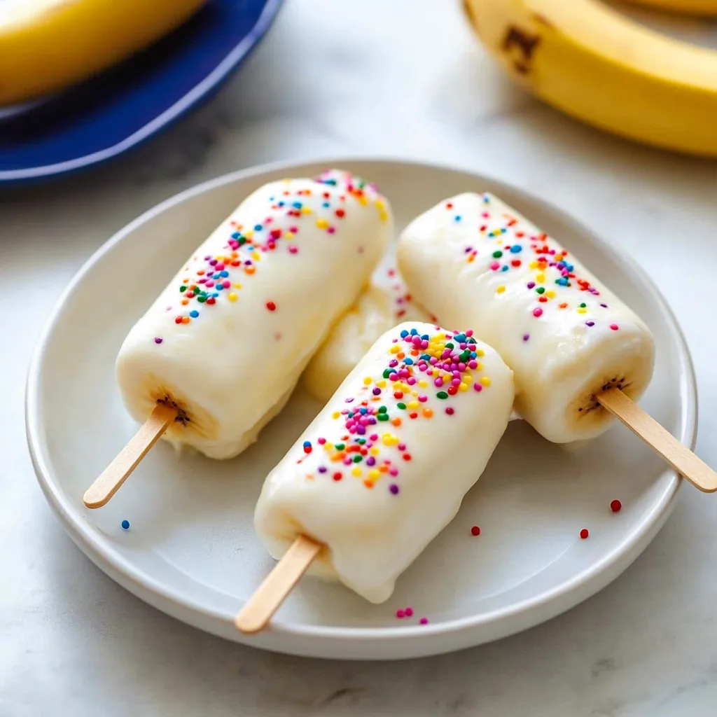 Frozen Banana Yogurt Pops