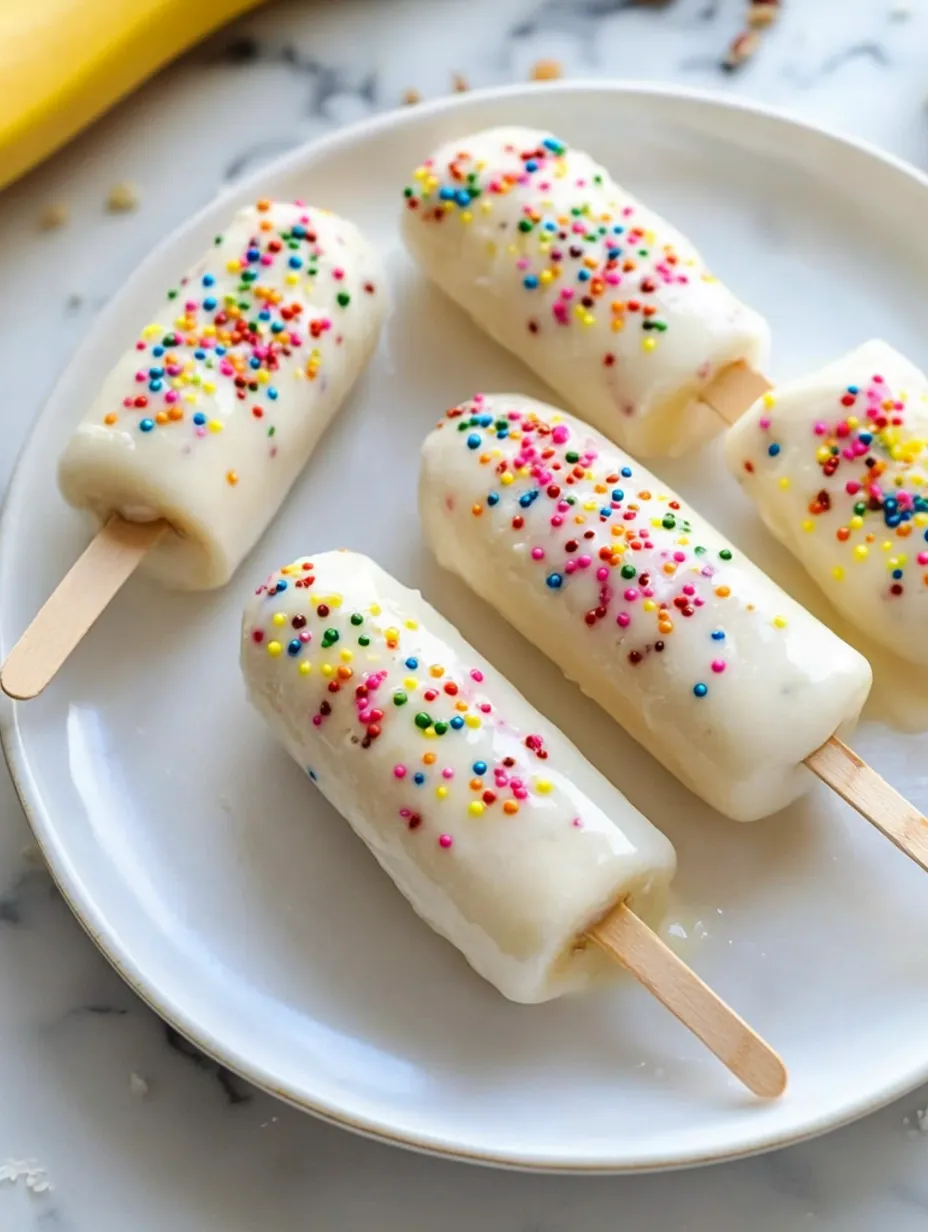 Frozen Banana Yogurt Pops