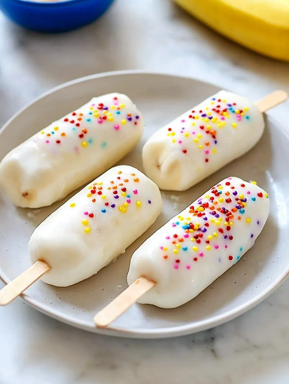 Frozen Banana Yogurt Pops