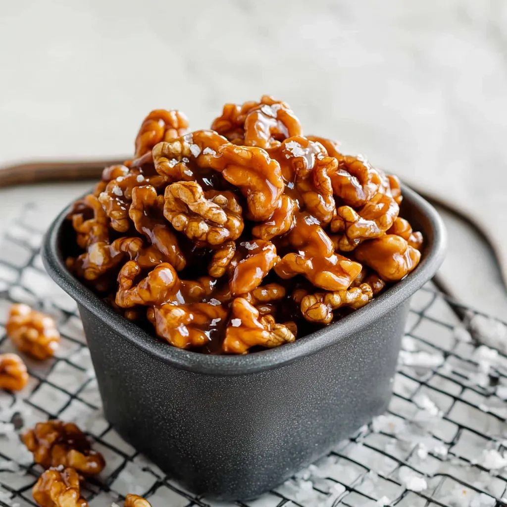 Easy 5-Minute Caramel Walnuts