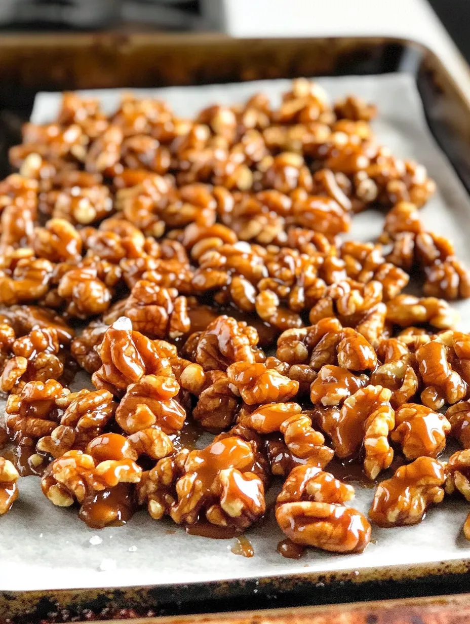Easy 5-Minute Caramel Walnuts