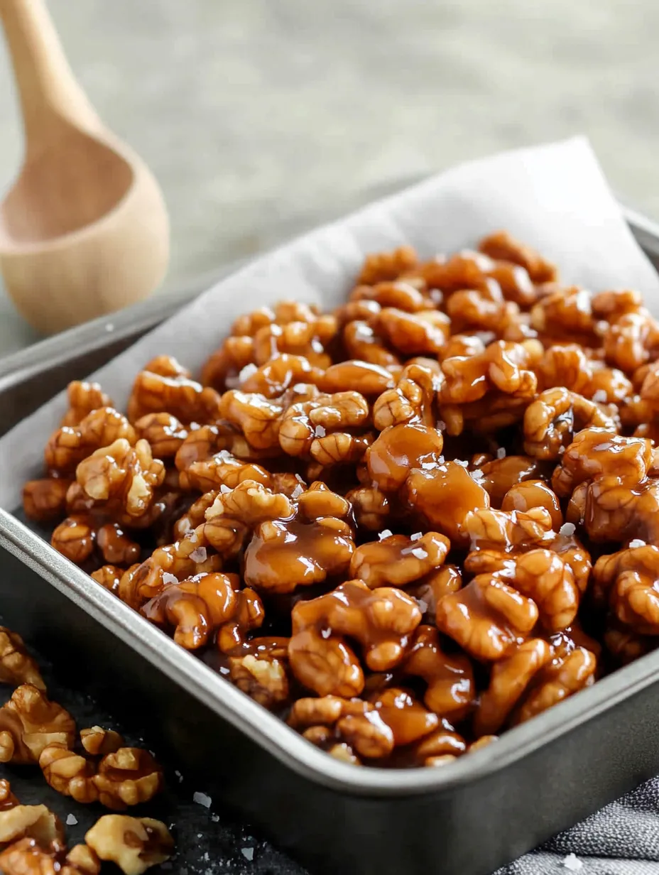Easy 5-Minute Caramel Walnuts