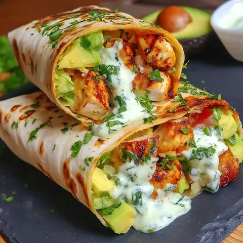 Avocado and Chicken Wraps