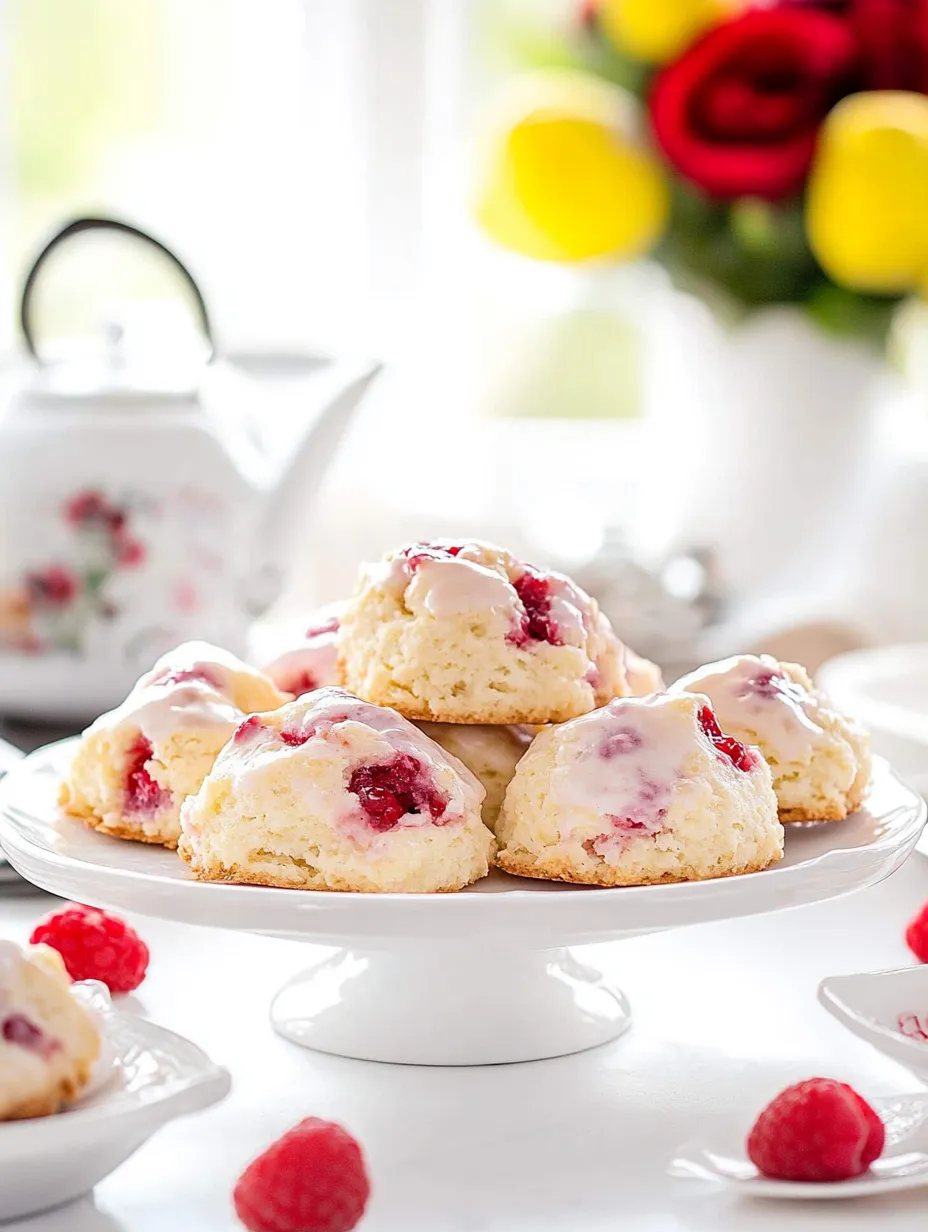 Ridiculously Easy Lemon Raspberry Scones