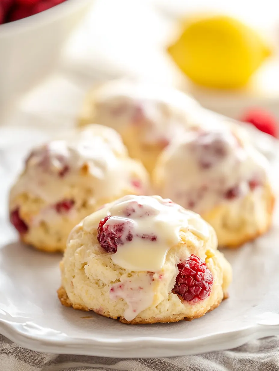 Ridiculously Easy Lemon Raspberry Scones