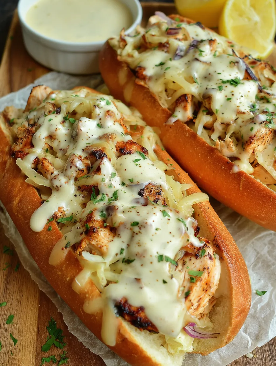 White BBQ Chicken Subs