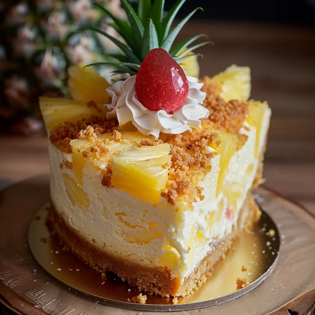 A slice of pineapple upside down cake.
