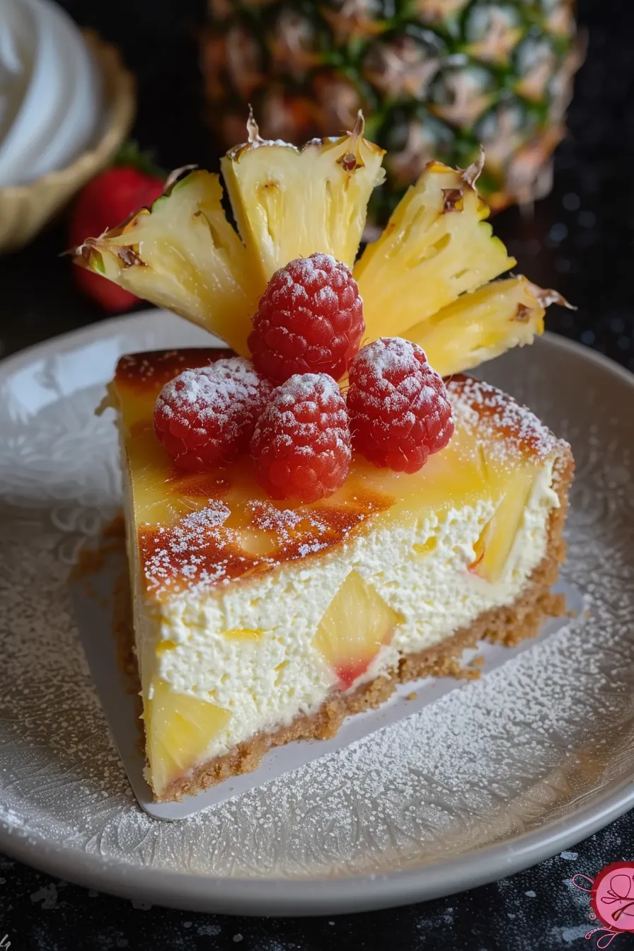 A slice of pineapple upside down cake.