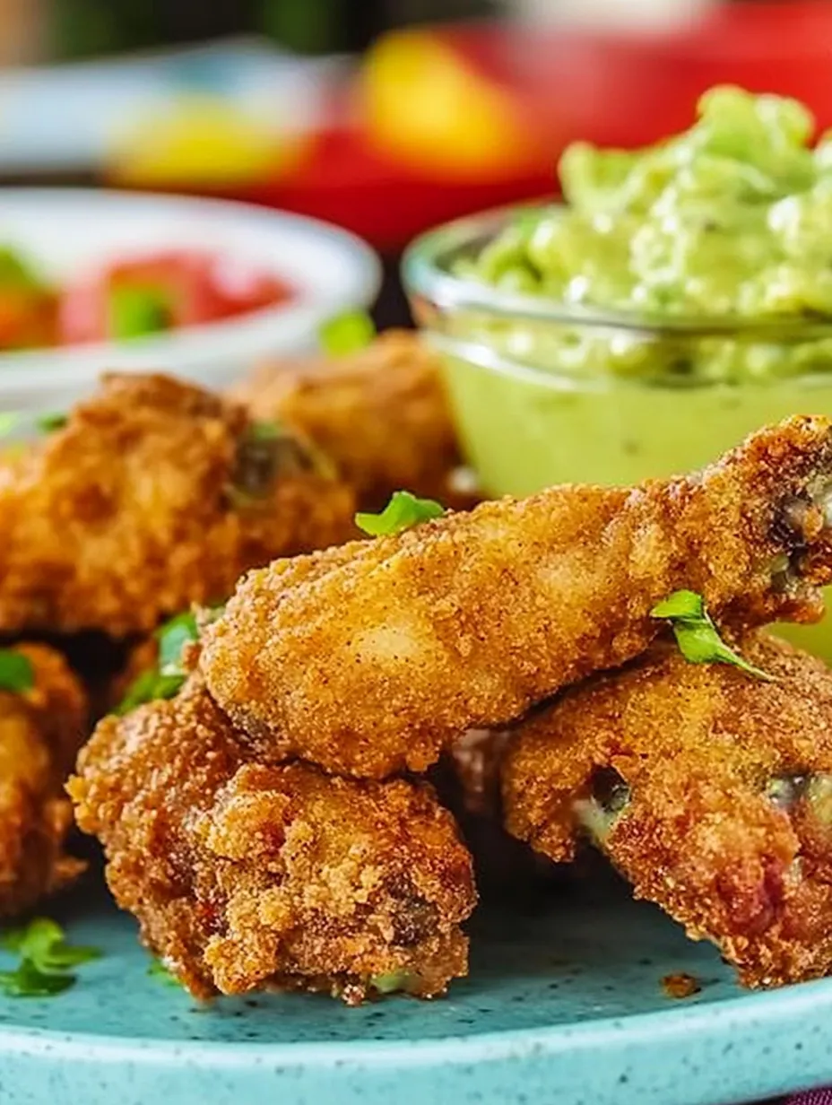 Taco Wings Spicy Guacamole Dip