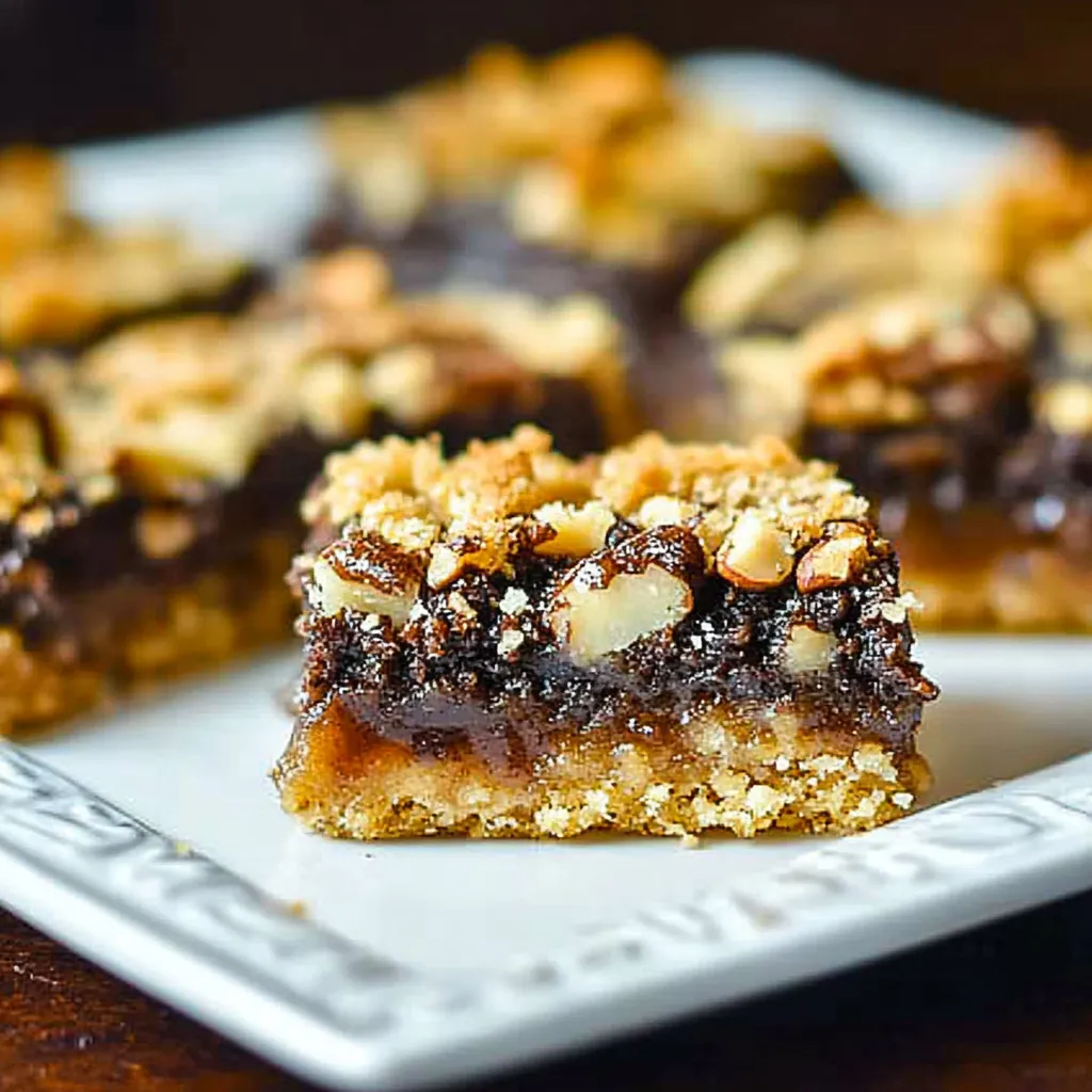 Chocolate Walnut Butter Tart Bars