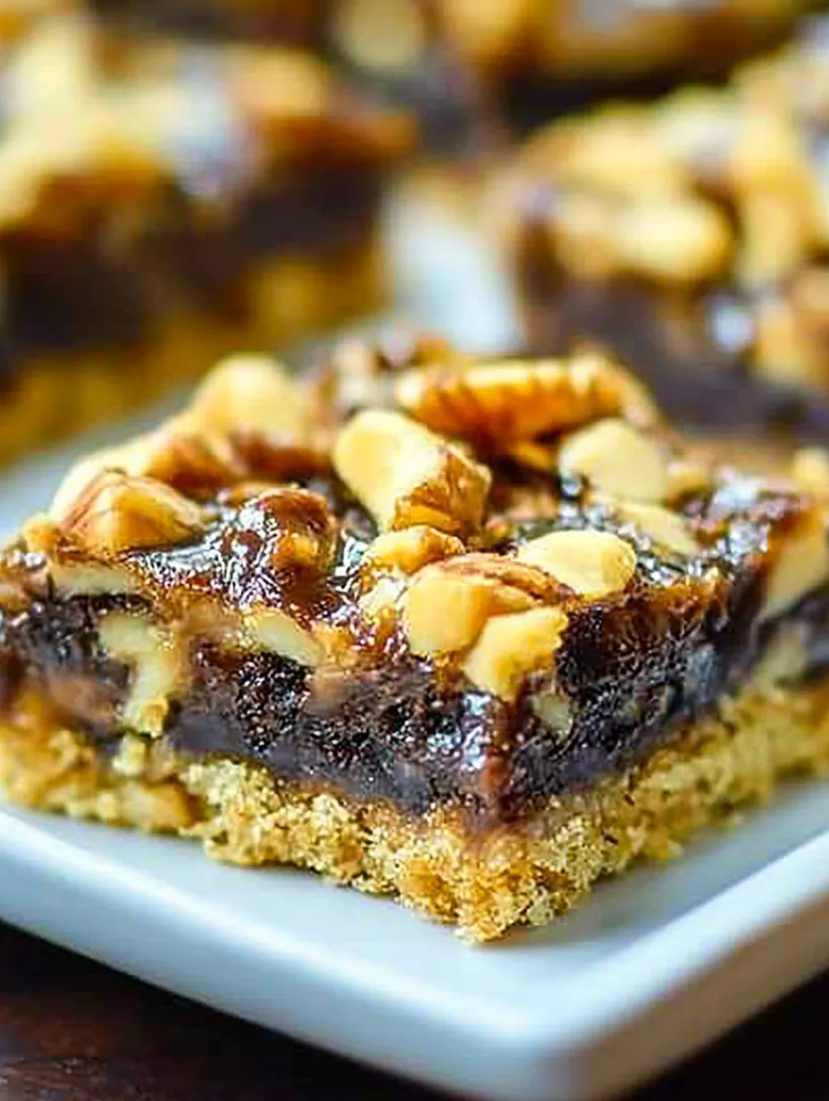 Chocolate Walnut Butter Tart Bars