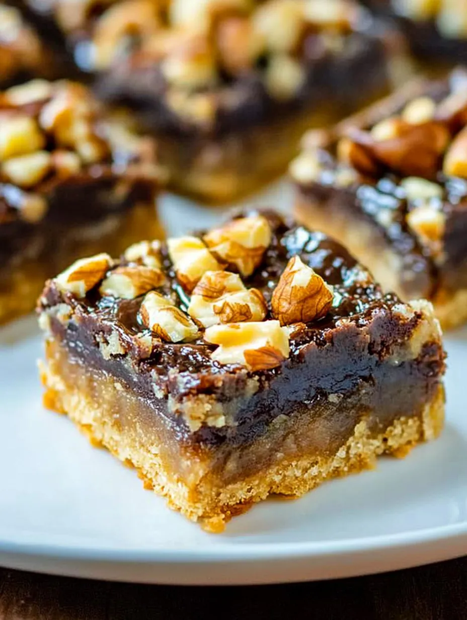 Chocolate Walnut Butter Tart Bars