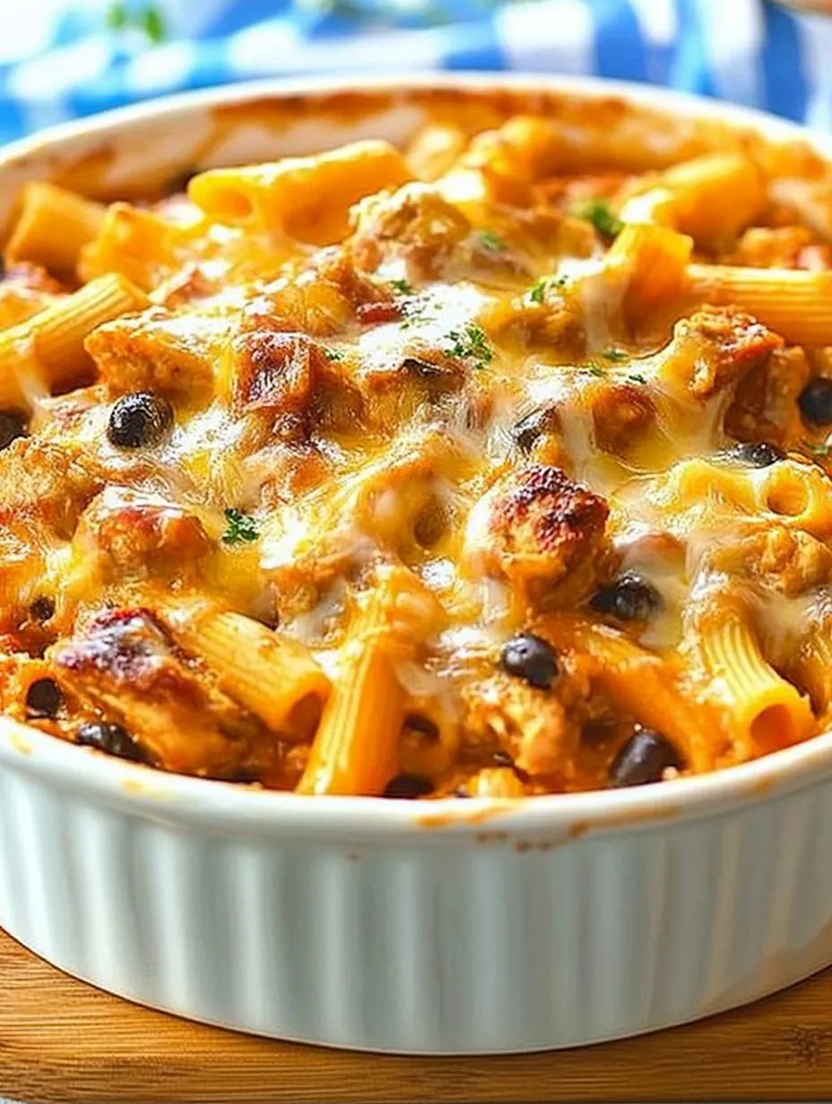 BBQ Chicken Pasta Bake