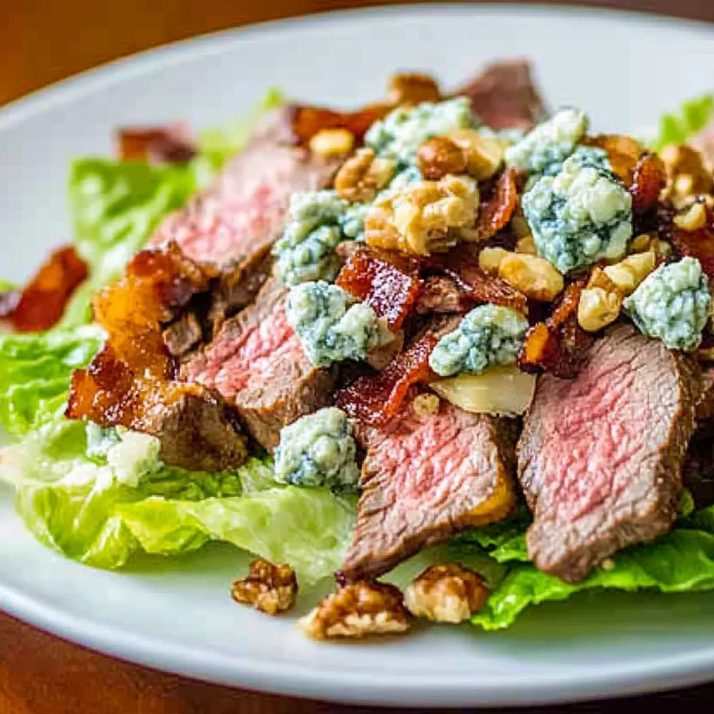 Steak Bacon Walnut Blue Cheese  Caesar Salad