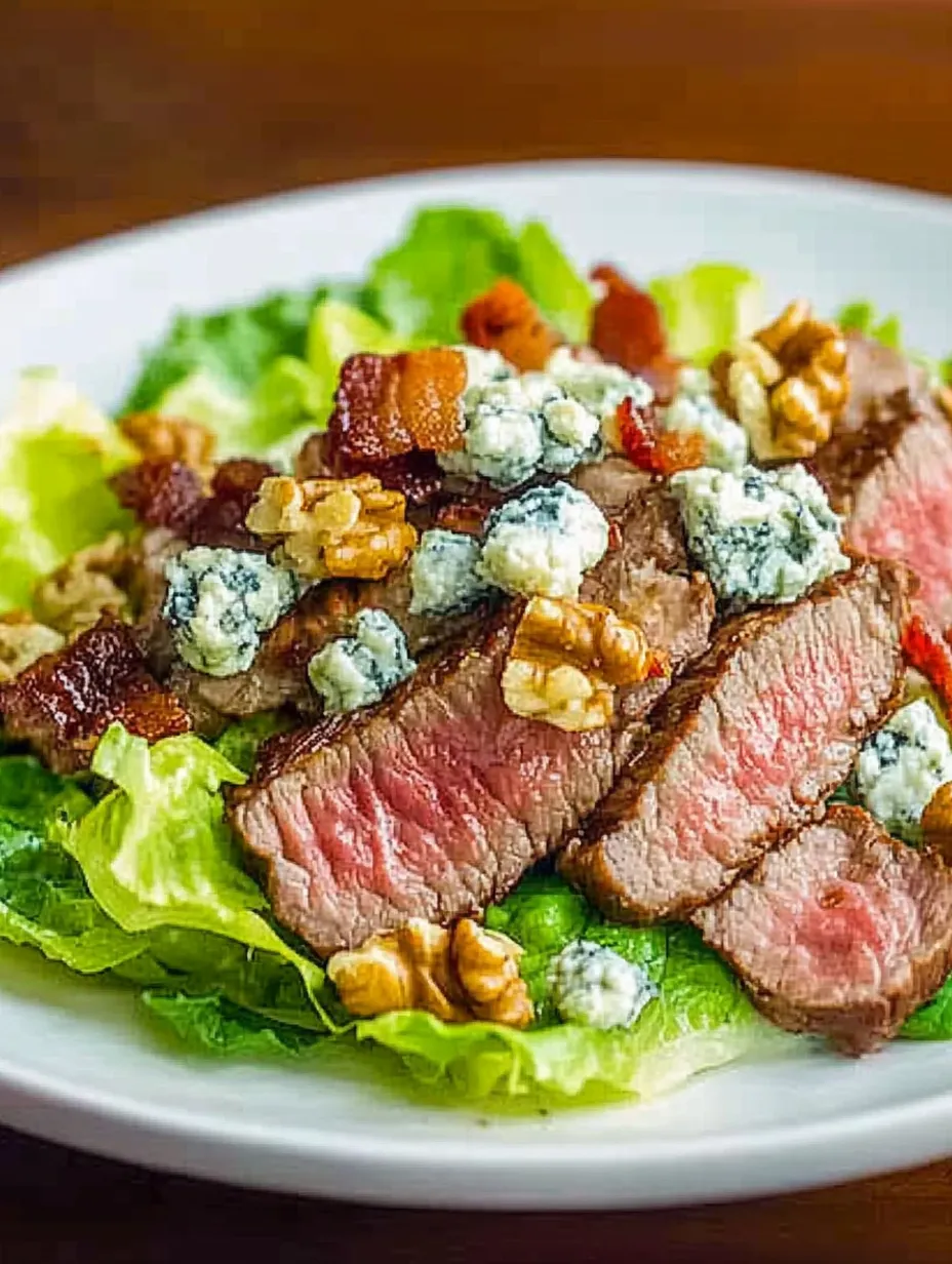 Steak Bacon Walnut Blue Cheese Caesar Salad