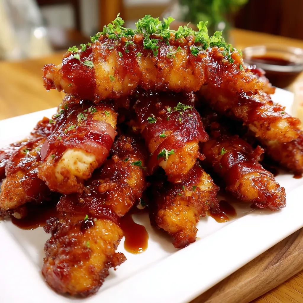 Bacon Brown Sugar Chicken Tenders.