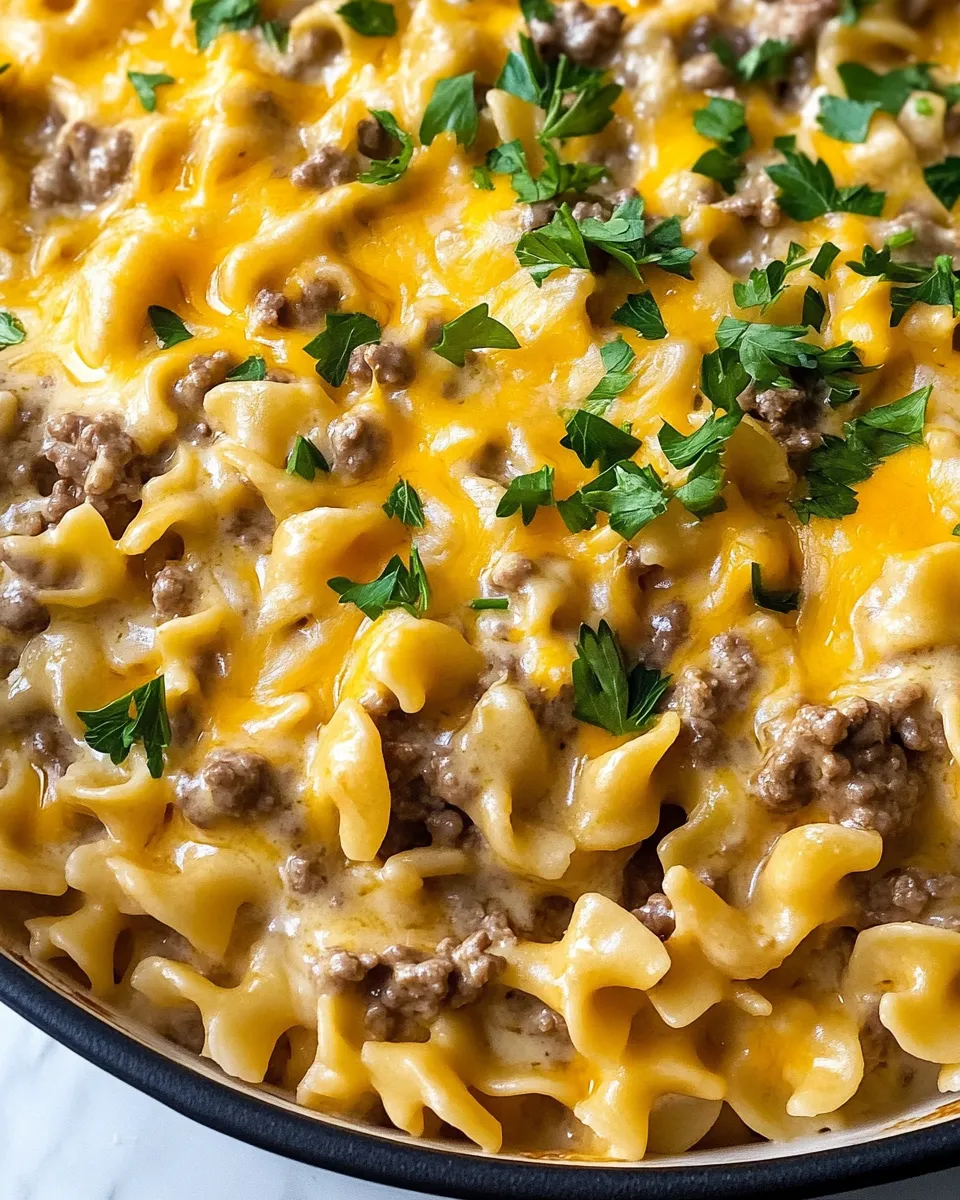 A bowl of macaroni and cheese with meat.