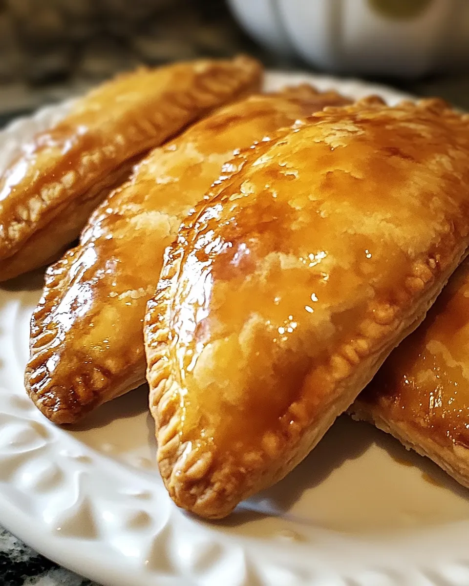 A plate of fried apple pies.