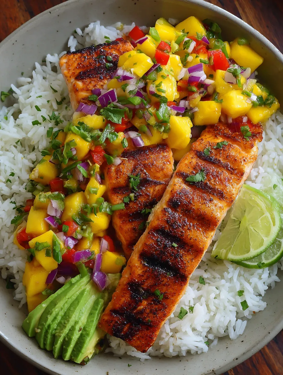 Grilled Salmon Mango Salsa