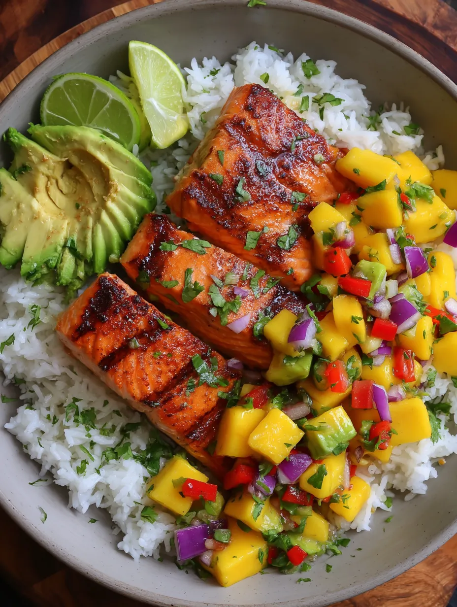 Grilled Salmon Mango Salsa