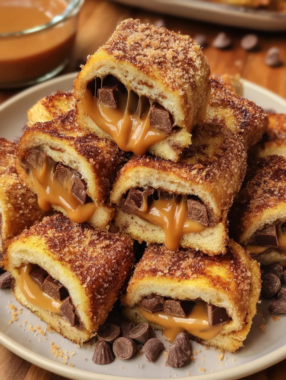 Peanut Butter Cup French Toast Rolls
