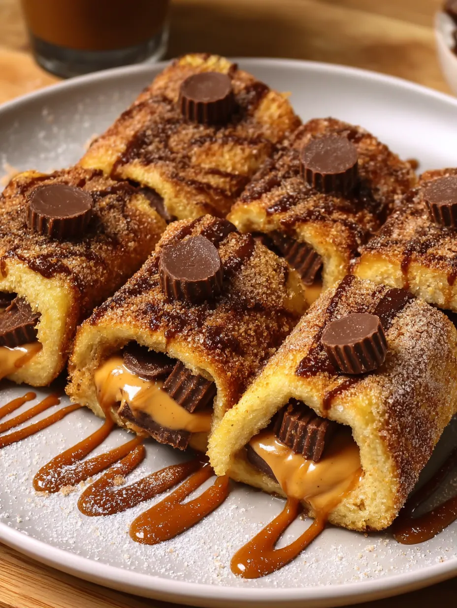 Peanut Butter Cup French Toast Rolls