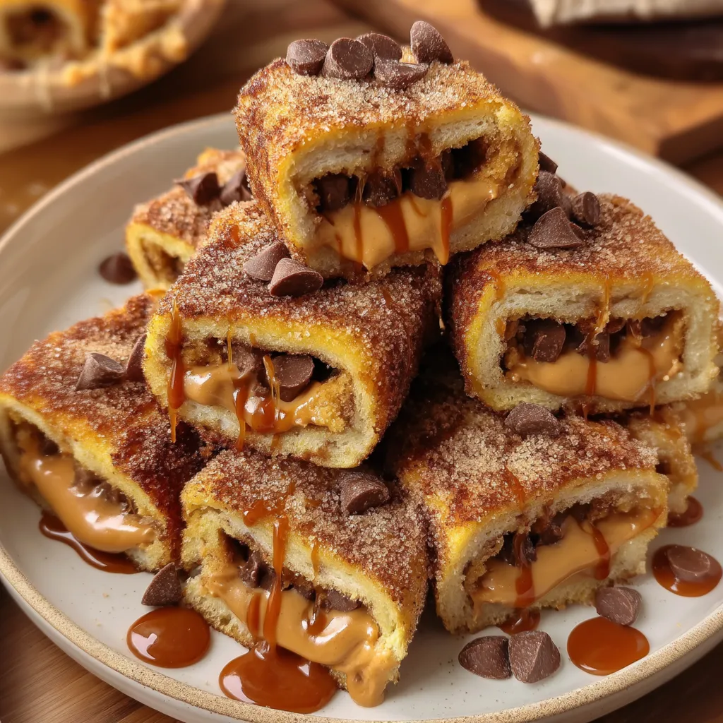 Peanut Butter Cup French Toast Rolls