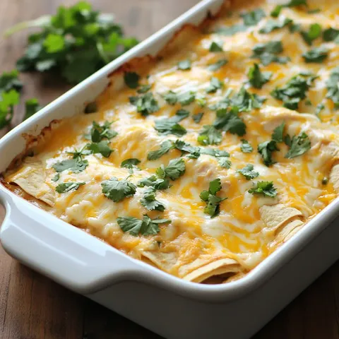 A white dish with a casserole in it.
