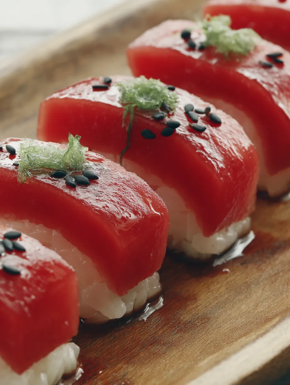 Mind-blowing watermelon sushi