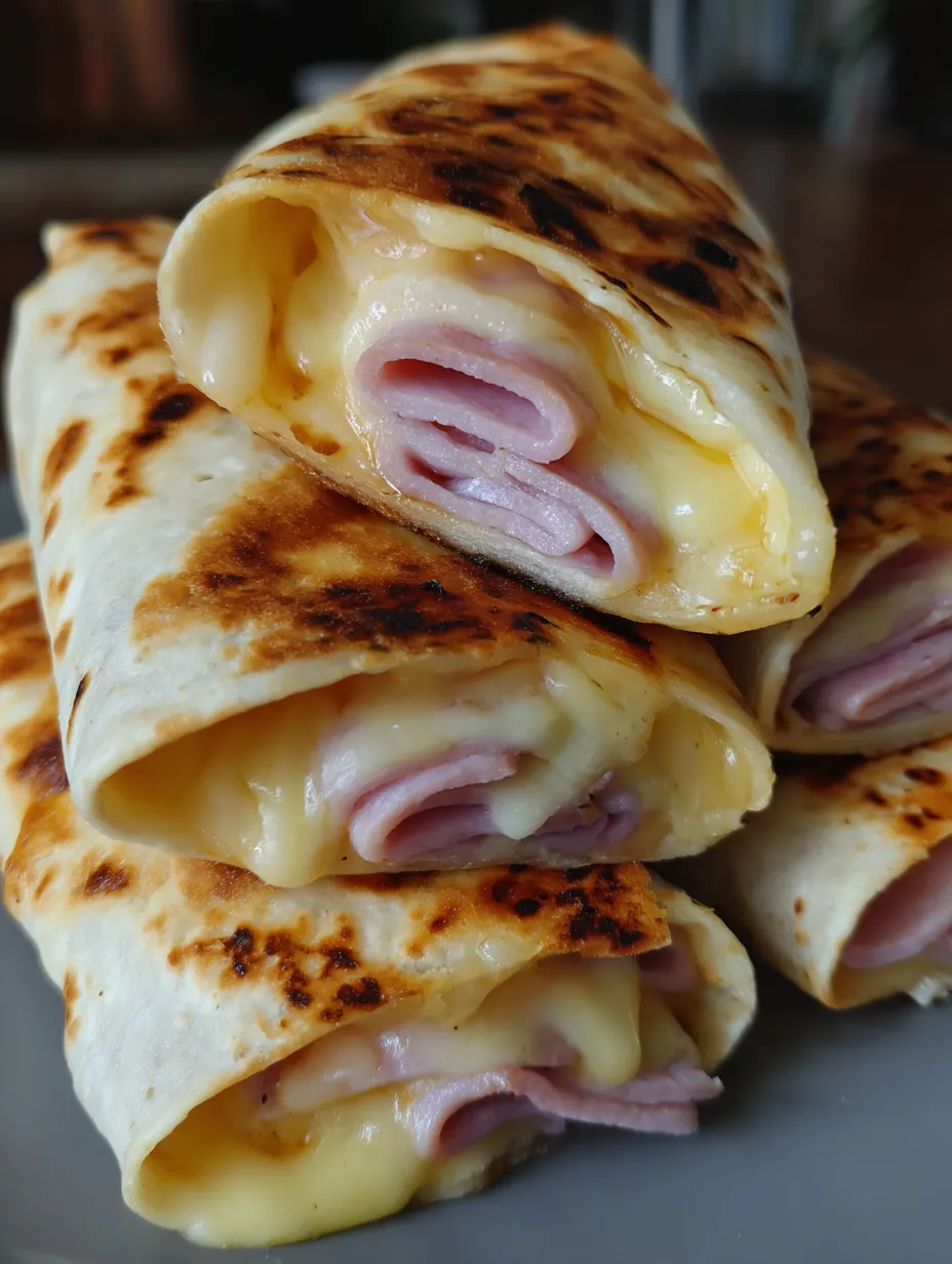 Air Fryer Hot Chicken Ham and Cheese Wraps