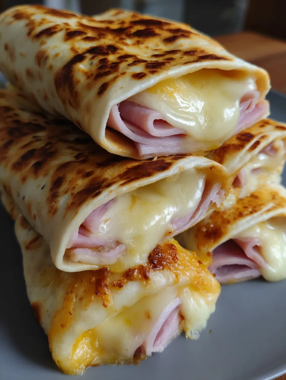 Air Fryer Hot Chicken Ham and Cheese Wraps