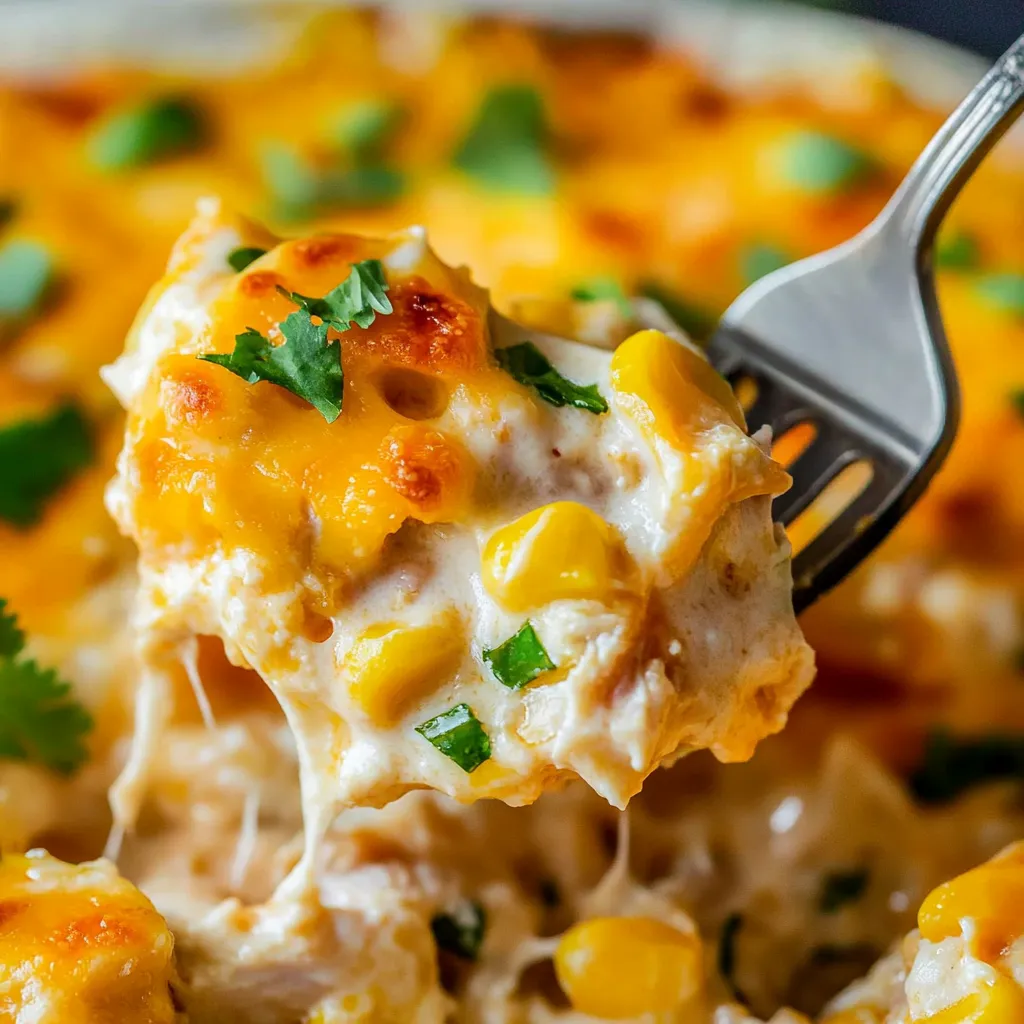 A fork is in a plate of food.