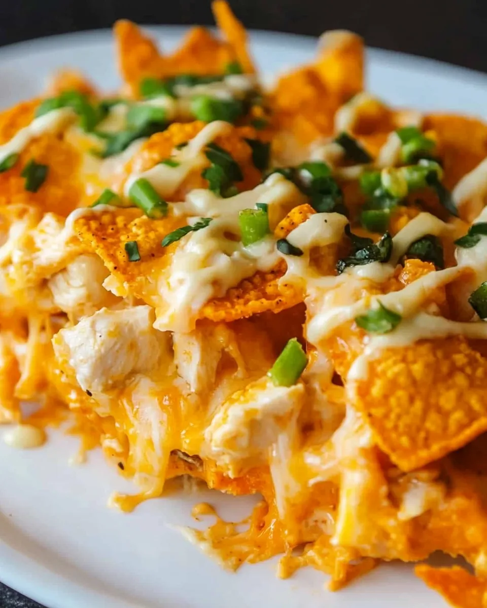 A plate of nachos with cheese and jalapenos.