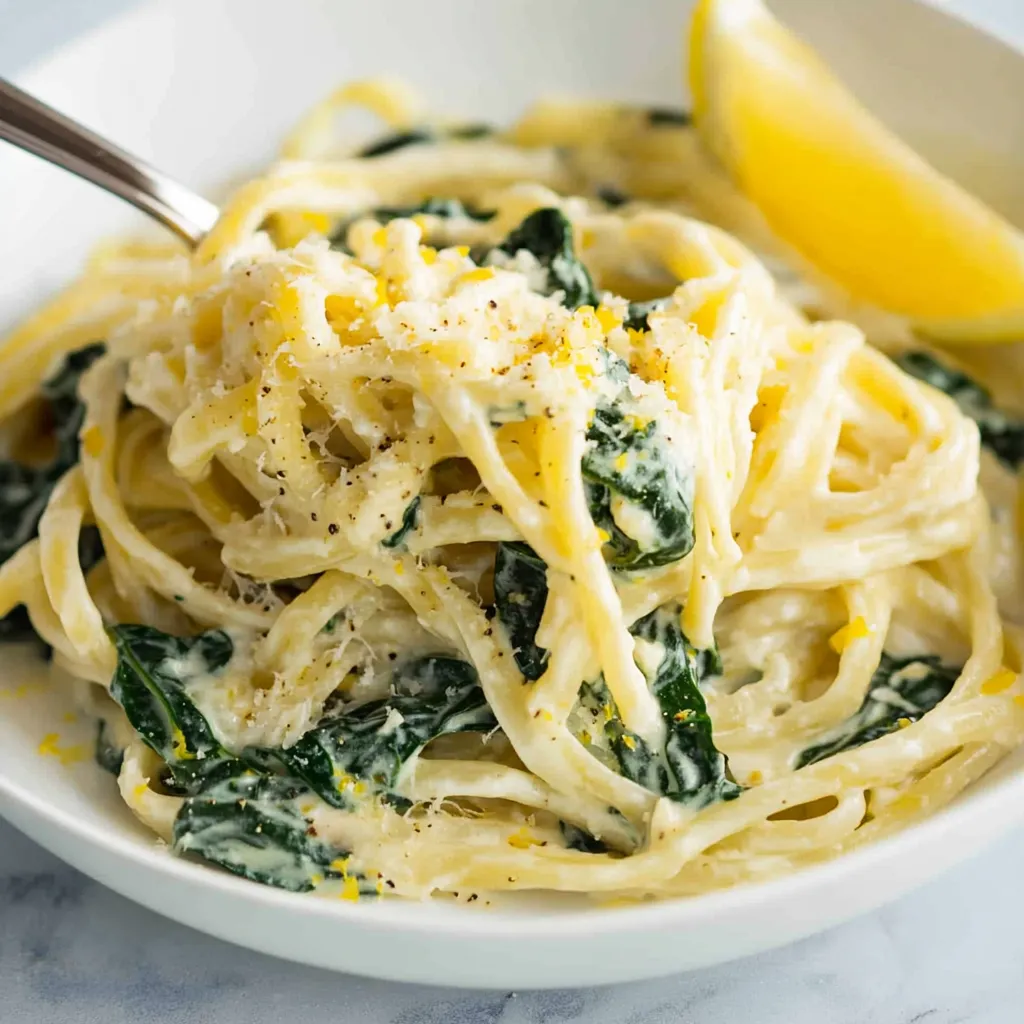 Lemon Ricotta Pasta with Spinach