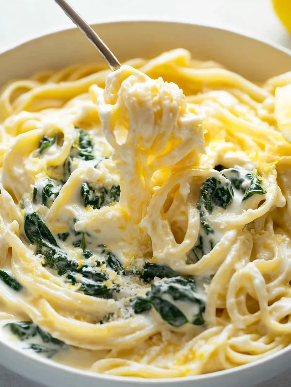 Lemon Ricotta Pasta with Spinach